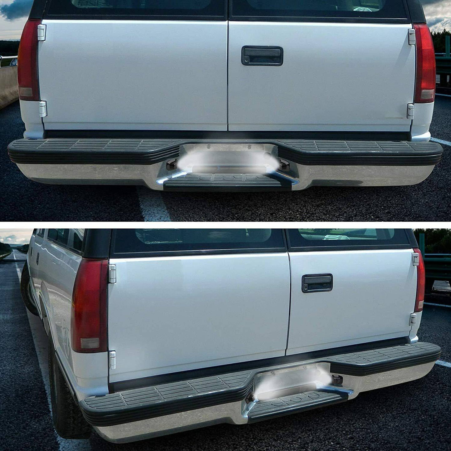 Rear LED License Plate Light Tag Lamp Assembly For Chevy GMC K1500 K2500 K3500