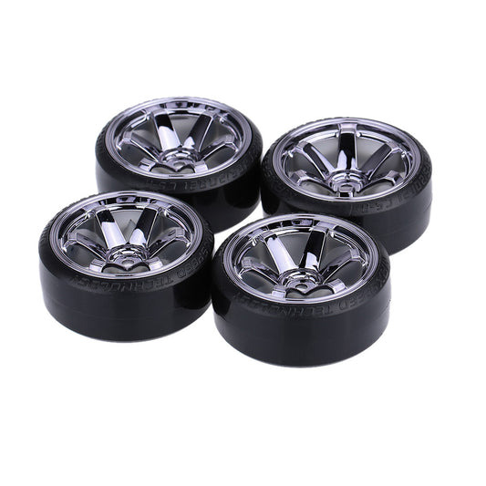 4Pcs/Set 1/10 Drift Car Tires Hard Tyre Replacement for TRX HSP Tamiya HPI Kyosho On-Road Drifting Car