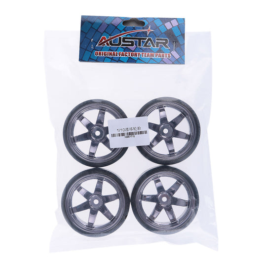 4Pcs/Set 1/10 Drift Car Tires Hard Tyre Replacement for TRX HSP Tamiya HPI Kyosho On-Road Drifting Car