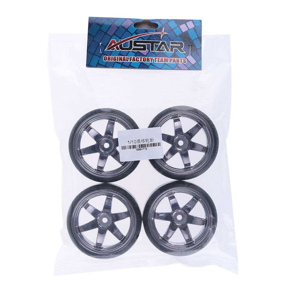 4Pcs/Set 1/10 Drift Car Tires Hard Tyre Replacement for TRX HSP Tamiya HPI Kyosho On-Road Drifting Car