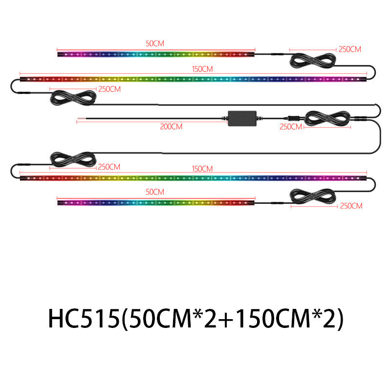 Bluetooth APP Colorful Car Magic Color Streamer Chassis Lights